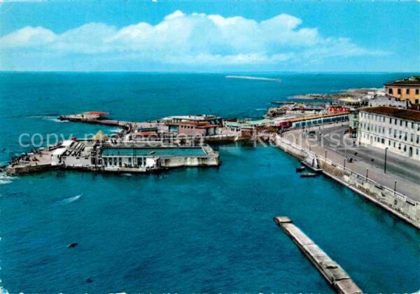 Livorno Bagni Pancaldi Piscina Porto veduta aer