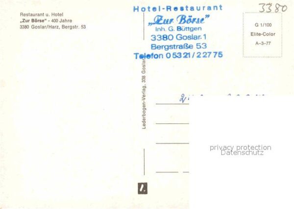Goslar Restaurant Hotel Zur Börse Fachwerkhaus – Bild 2