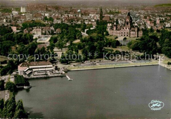 Hannover Maschsee Nordufer Fliegeraufnahme