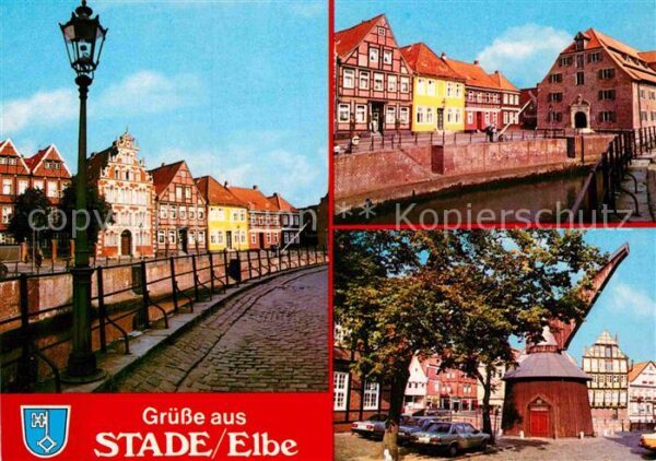 Stade Niederelbe Am alten Hafen Altstadt Fachwerkhäuser