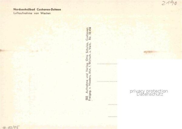 Duhnen Nordsee Nordseeheilbad Luftaufnahme von Westen – Bild 2