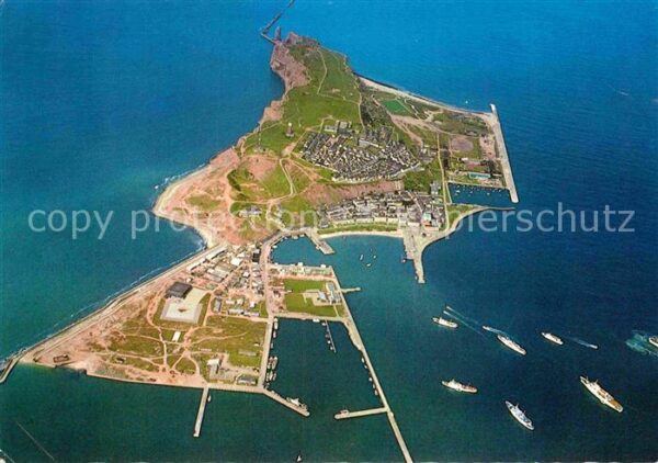 Helgoland Hafen Reede mit Seebäderschiffen Nordse