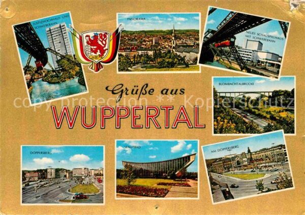Wuppertal Justizhochhaus Schwebebahn Schauspielha