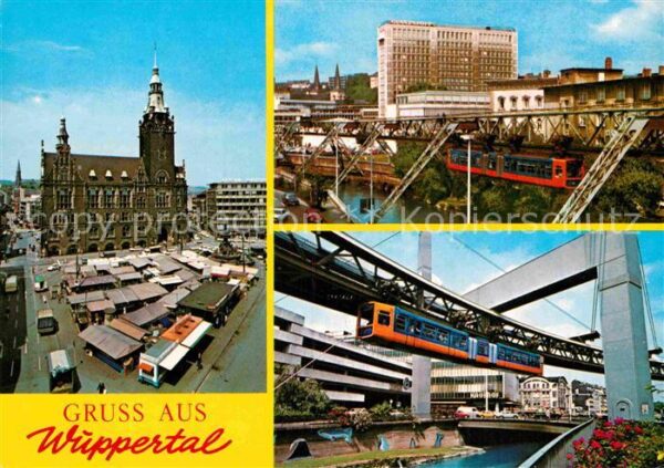 Wuppertal Marktplatz Rathaus Schwebebahn