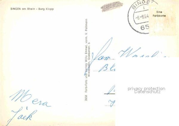 Bingen Rhein Burg Klopp Weinberge – Bild 2
