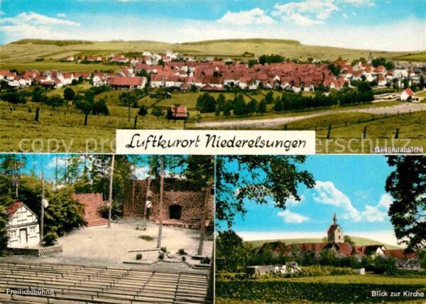 Niederelsungen Gesamtansicht Luftkurort Kirche Freilic