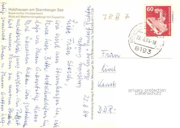 Holzhausen Starnberger See Ortsansicht mit Kirche Wettersteingebir – Bild 2