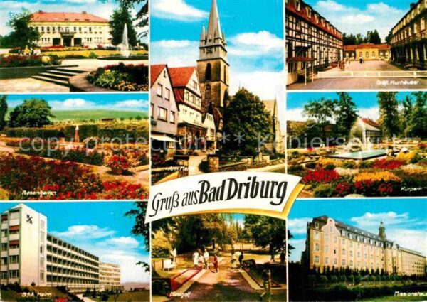 Bad Driburg Rathaus Rosengarten BfA Heim Markt Kirc