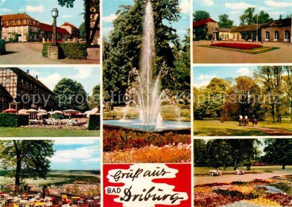 Bad Driburg Kurhaus Kurhotel Kurpark Fontäne Pferde