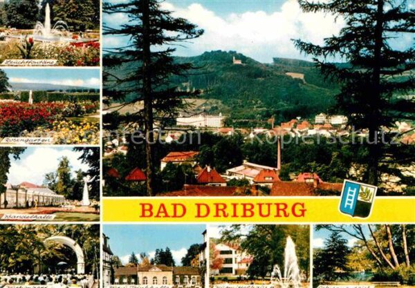 Bad Driburg Leuchtfontäne Rosengarten Wandelhalle K