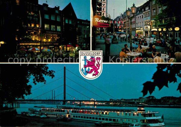 Duesseldorf Innenstadt Fussgängerzone Strassencafes