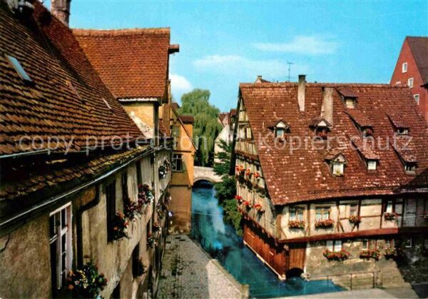 Ulm Donau Fischerviertel an der Blau Altstadt