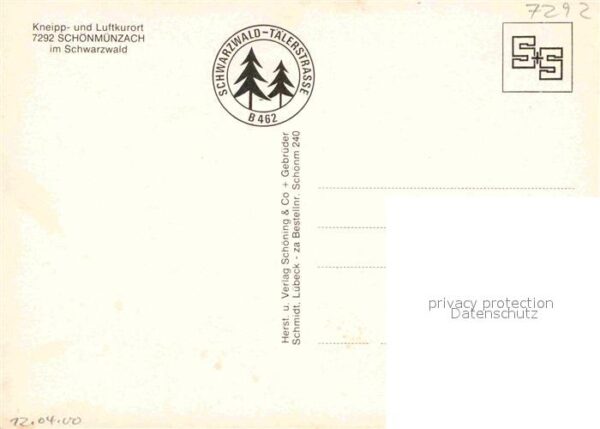 Schoenmuenzach Kneipp Luftkurort im Schwarzwald Fliege – Bild 2