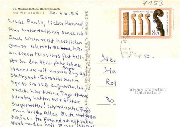 Unterweissach Evangelische Missionsschule Fliegeraufn – Bild 2