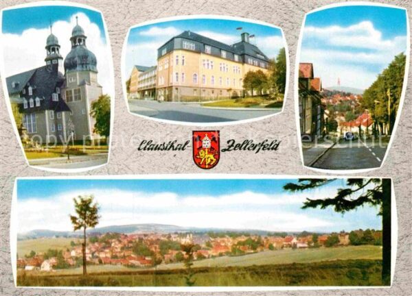 Clausthal-Zellerfeld Kirche Gebäude Strassenpartie Gesamtans