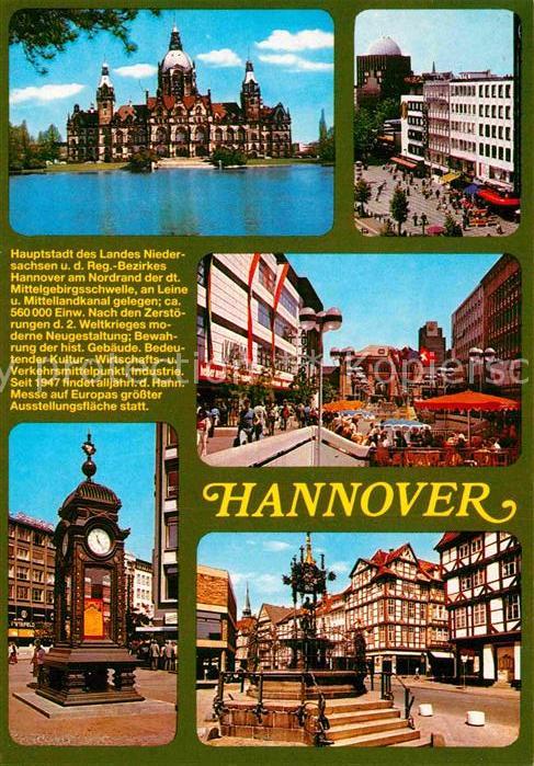 Hannover Rathaus Innenstadt Fussgängerone Brunne