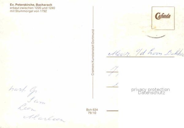 Bacharach Rhein Ev Peterskirche 13. Jhdt. Stummorgel 18 – Bild 2