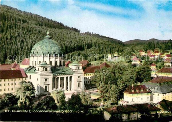 St Blasien Teilansicht Kurort im Schwarzwald mit B