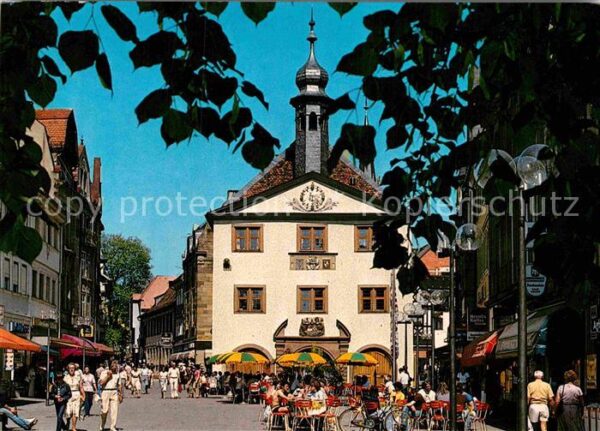 Bad Kissingen Marktplatz Fussgängerzone Strassencafe