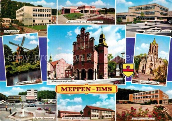 Meppen Amtsgericht Schule Kirche Rathaus Windm