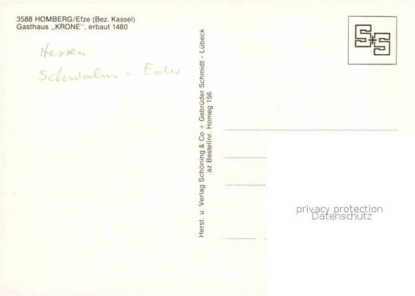 Homberg Efze Gasthaus Krone 15. Jhdt. Fachwerkhaus – Bild 2