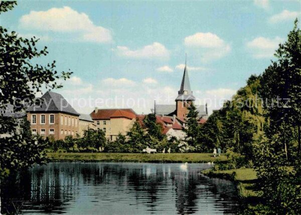 Wegberg Mühlenweiher Kirche Rathaus