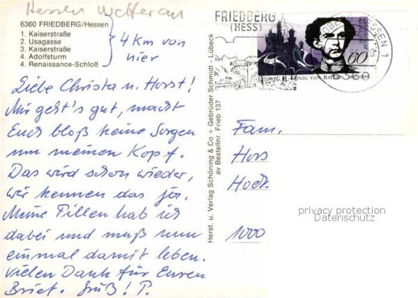 Friedberg Hessen Kaiserstrasse Usagasse Adolfsturm Renai – Bild 2