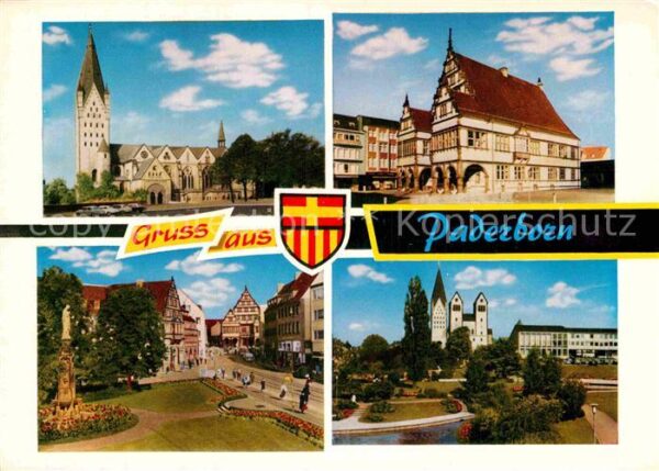 Paderborn Hohe Dom Rathaus Marienplatz Paderanlag