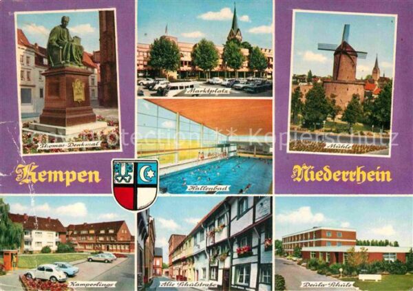 Kempen Niederrhein Thomas Denkmal Marktplatz Hallenbad Win