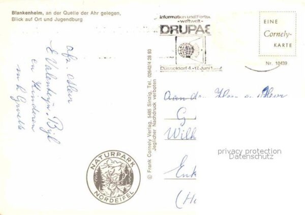 Blankenheim Ahr Blick auf Ort und Jugendherberge Cornel – Bild 2
