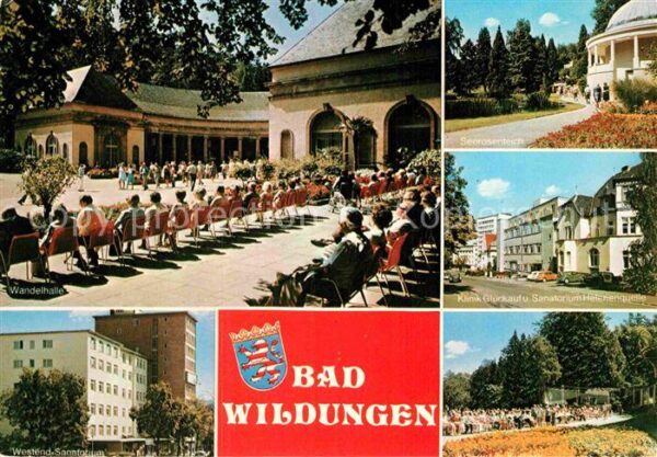 Bad Wildungen Wandelhalle Seerosenteich Park Klinik S