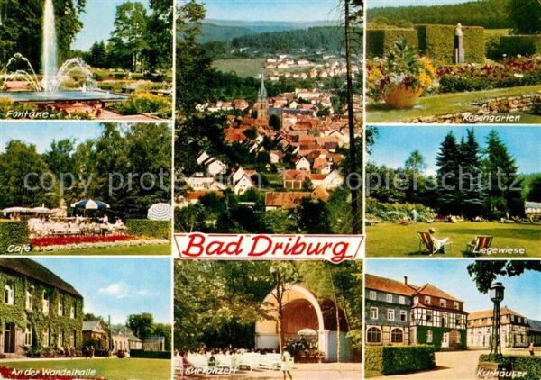 Bad Driburg Fontäne Cafe Wandelhalle Kurkonzert Ros