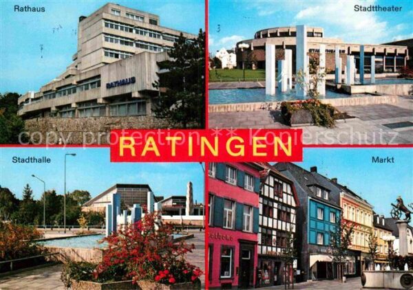 Ratingen Rathaus Stadttheater Markt Stadthalle W