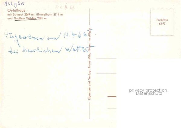 Oytal Oytalhaus mit Schneck Himmelhorn Grosse – Bild 2