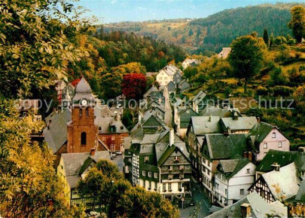 Monschau Blick über die Stadt Justra Karte Nr 22