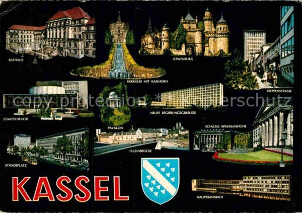 Kassel Sehenswürdigkeiten der Stadt Nachtaufna
