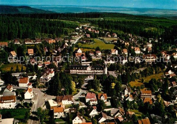 Hahnenklee-Bockswiese Harz Kurort Wintersportplatz Fliegeraufnahme