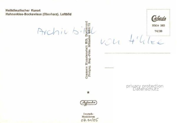 Hahnenklee-Bockswiese Harz Kurort Fliegeraufnahme – Bild 2