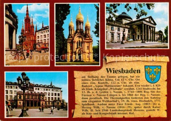 Wiesbaden Marktkirche Griech Kapelle Kurhaus Rath
