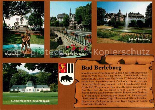 Bad Berleburg Goetheplatz Partie an der Odeborn Schlo