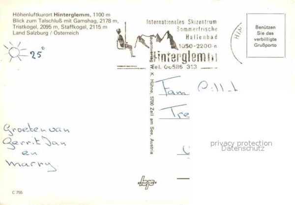 Hinterglemm Saalbach mit Gamshag Tristkogel Staffkogel – Bild 2