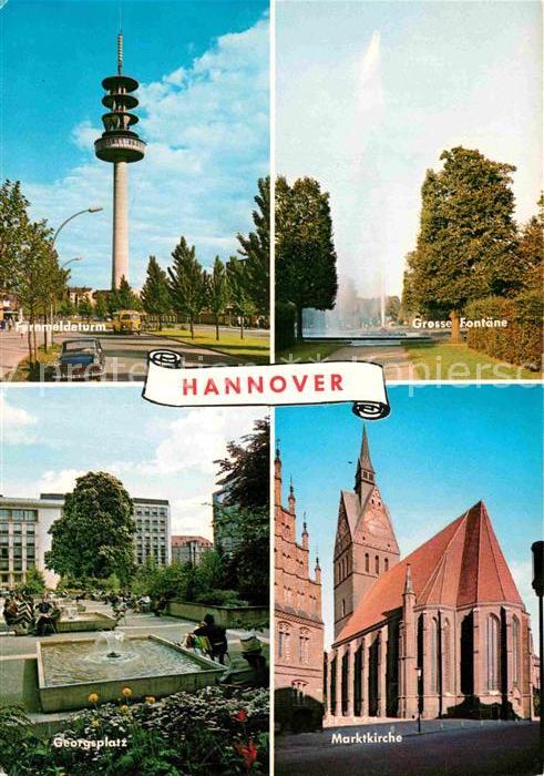 Hannover Fernmeldeturm Gr Fontäne Georgsplatz Ma