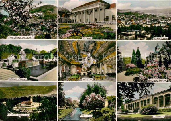 Baden-Baden mit Merkur Kurhaus Stadtblick Gönner An
