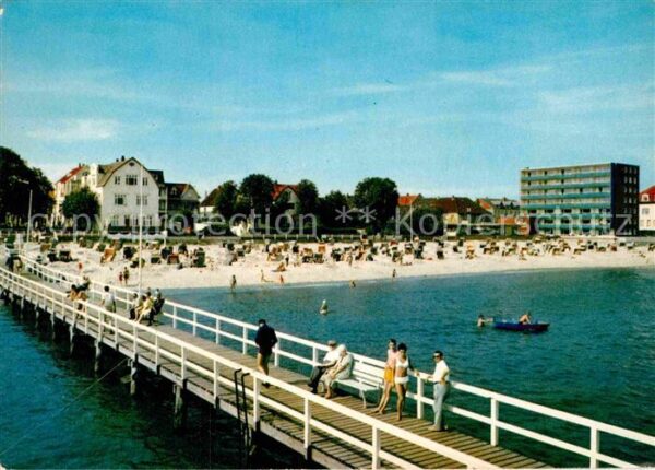 Wyk Foehr Blick von der Mittelbrücke zum Strand