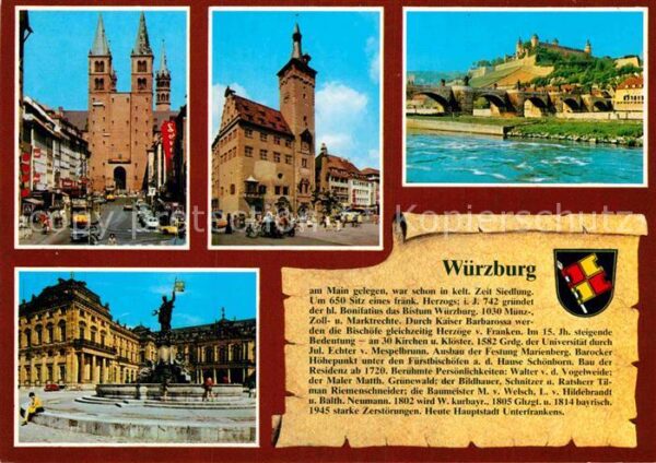 Wuerzburg Kirchen Klöster Universität Schloss