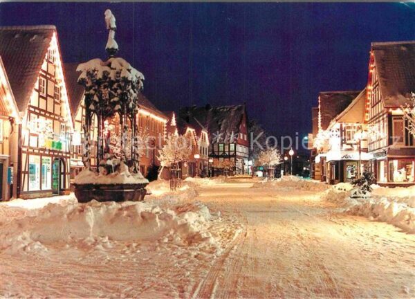 Springe Deister Markt bei Nacht