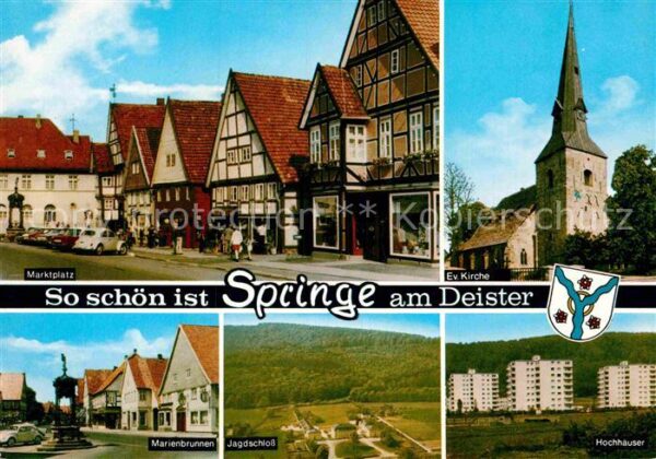 Springe Deister Marktplatz Ev Kirche Marienbrunnen Jagd