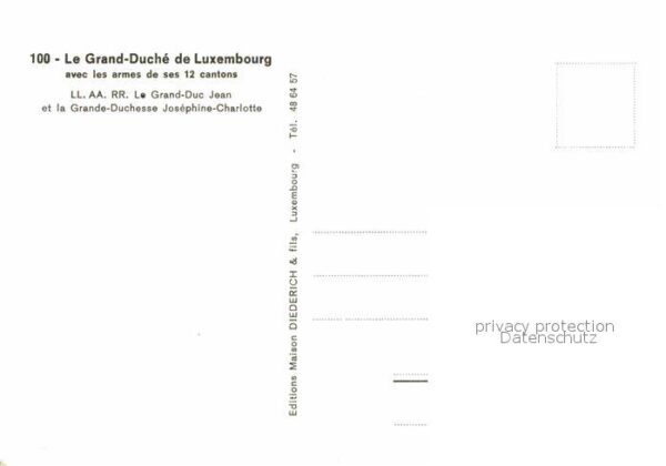 LUXEMBOURG  Luxemburg Landkarte Le Grand Duc Jean et la Grand – Bild 2