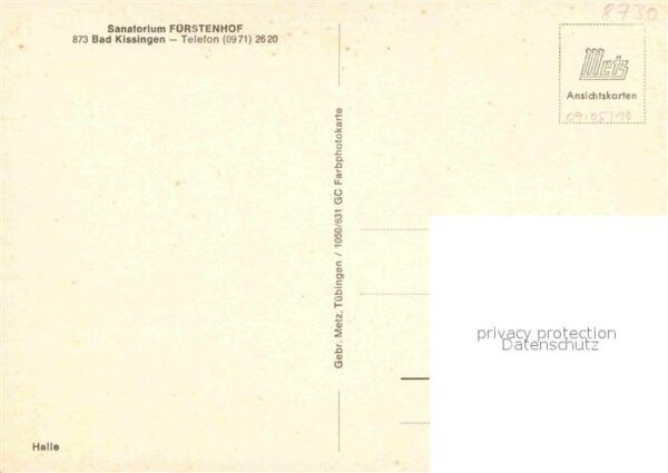 Bad Kissingen Sanatorium Fürstenhof – Bild 2