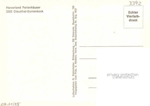 Clausthal-Zellerfeld Harzer Ferienhäuser Fliegeraufnahme – Bild 2